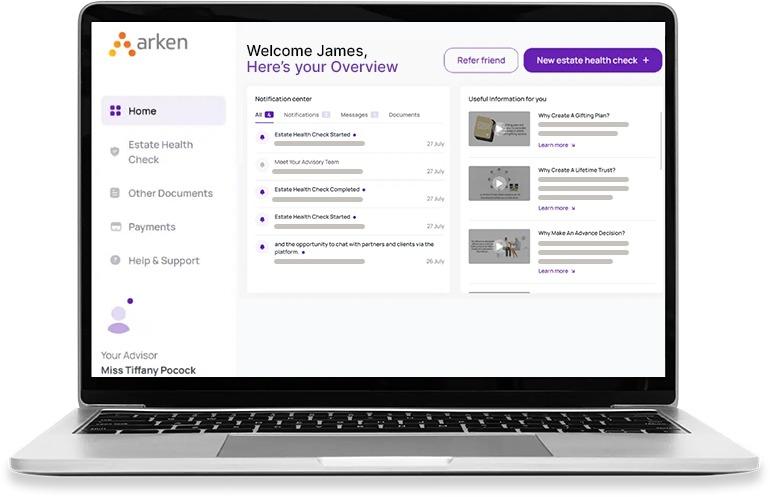 Arken Instruction Hub overview on a laptop screen