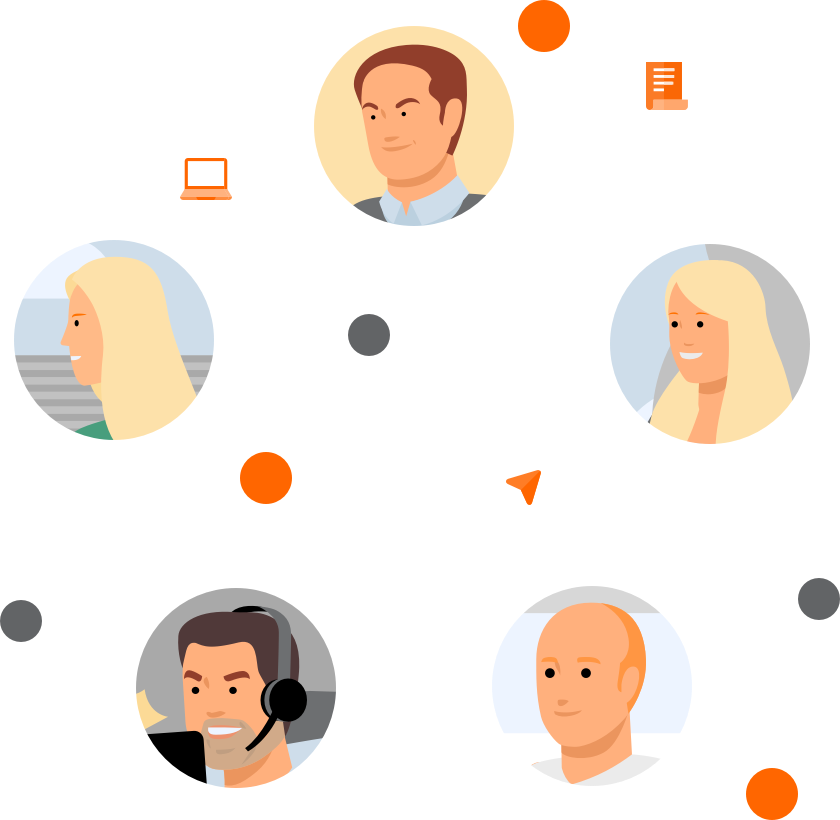 portrait illustrations of arken team members